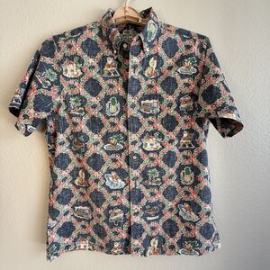 Reyn Spooner 40th Anniversary Mele Kalikimaka Santa Aloha Hawaiian Shirt Medium